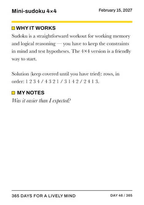 Back of day 46: why it works and space for notes